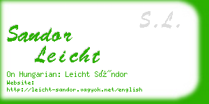 sandor leicht business card